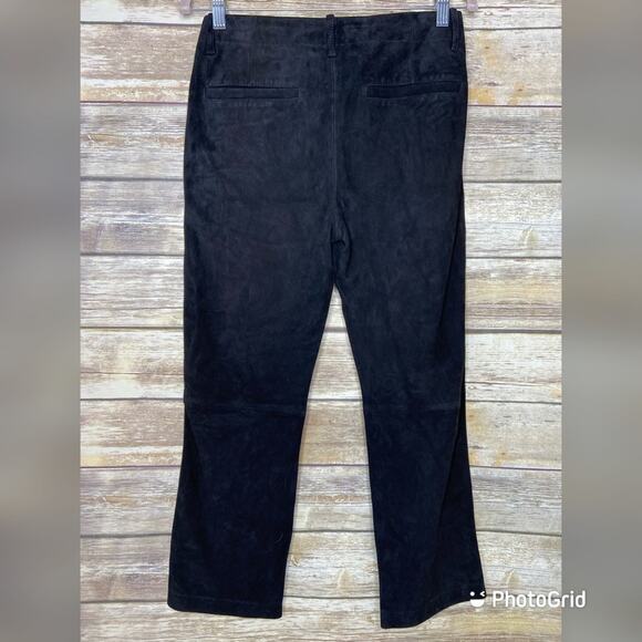 Frame Easy lamb suede pants black cropped  women's Size XXS - Picture 3 of 9